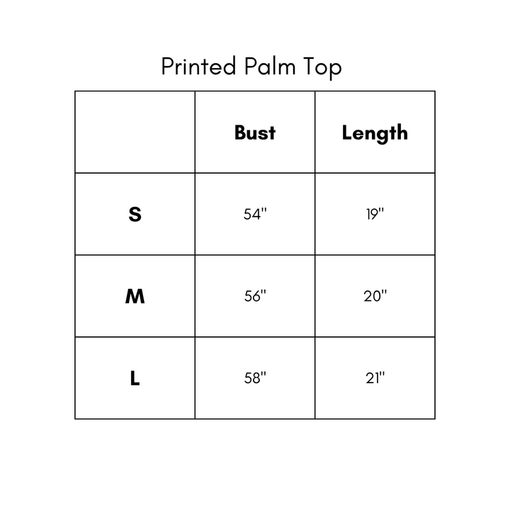 Printed Palm Top - Green