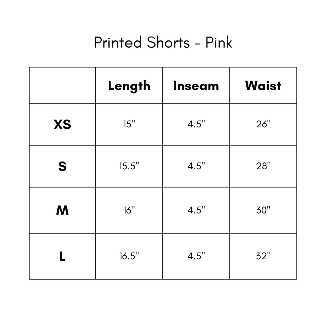 Printed Shorts - Pink