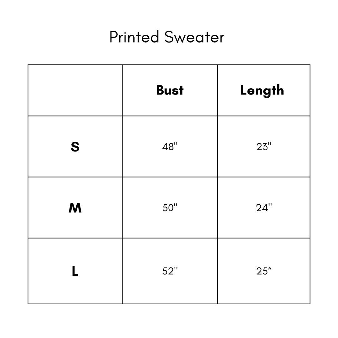 Printed Sweater - Black