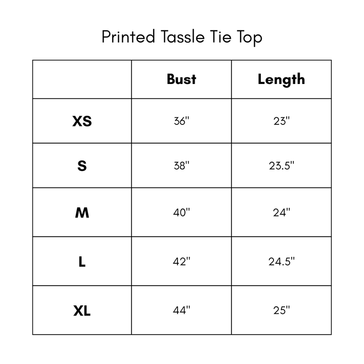 Printed Tassel Tie Top - Pink