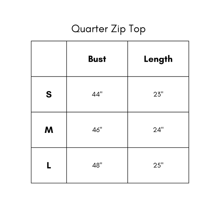 Quarter Zip Top - Dusty Blue
