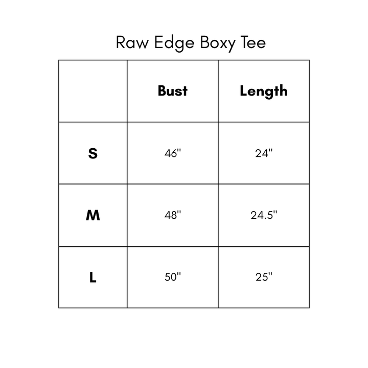 Raw Edge Boxy Tee - Red