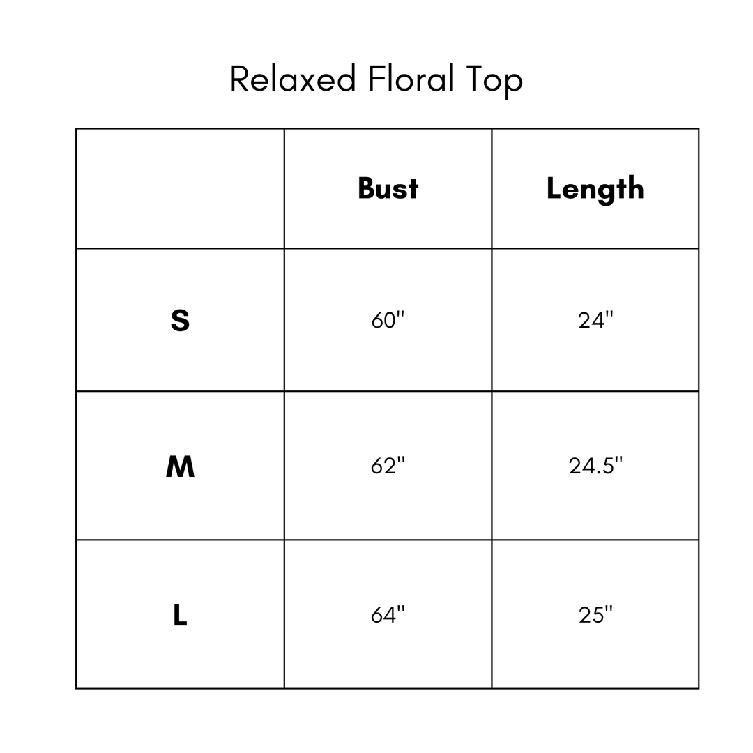 Relaxed Floral Top - Green Aqua