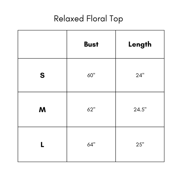 Relaxed Floral Top - Green Aqua