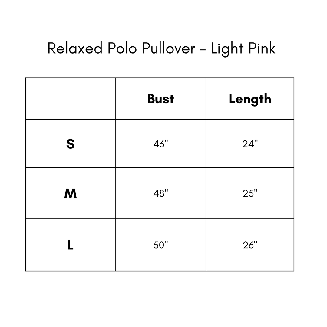 Relaxed Polo Pullover - Light Pink