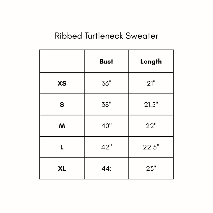 Ribbed Turtleneck Sweater - Taupe