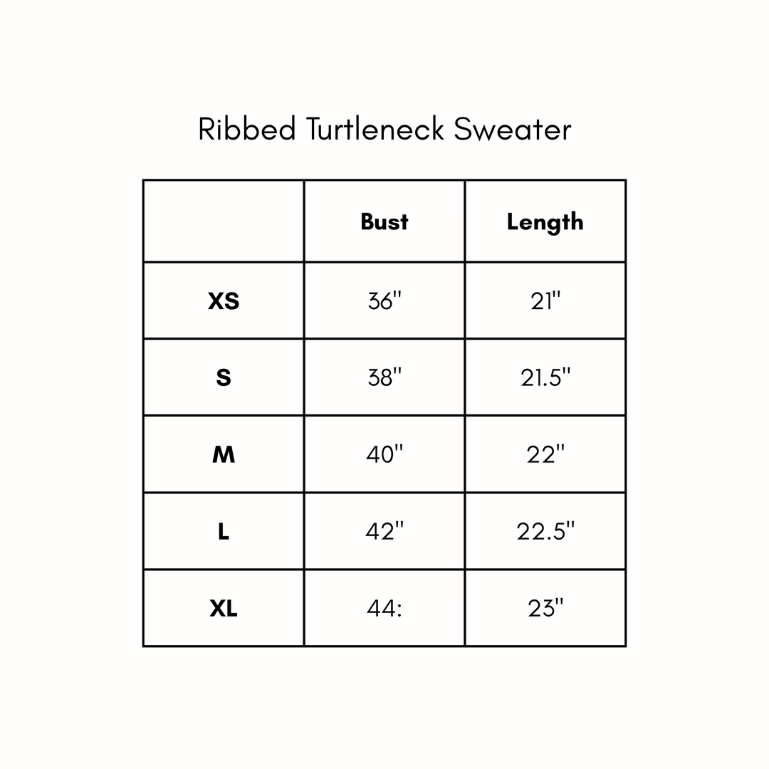 Ribbed Turtleneck Sweater - Dark Chocolate