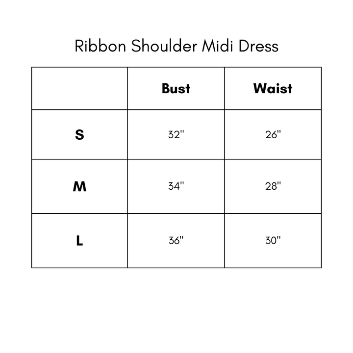 Ribbon Shoulder Midi Dress - Light Blue