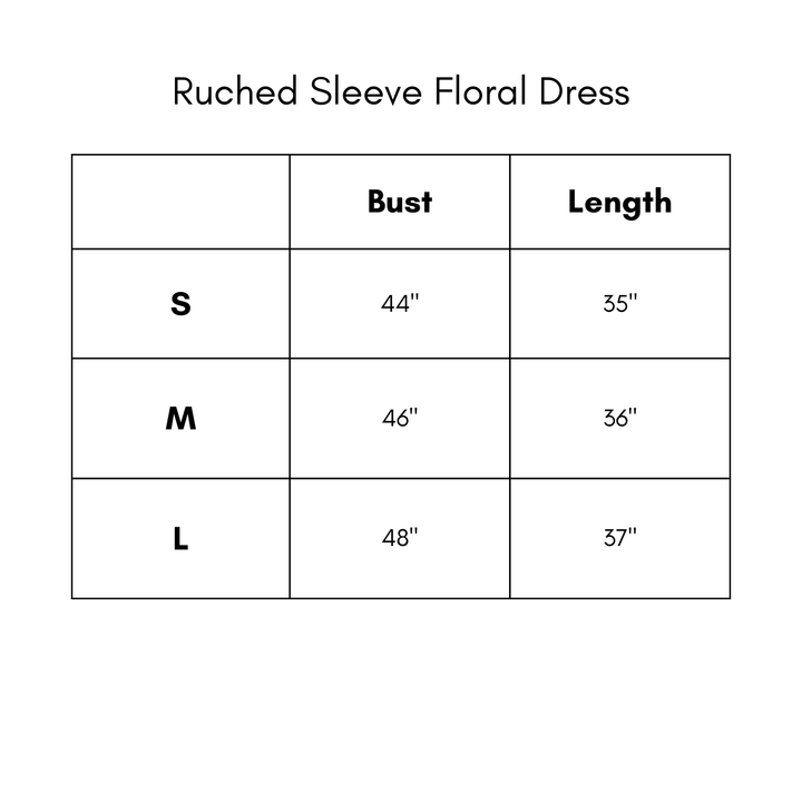 Ruched Sleeve Floral Dress