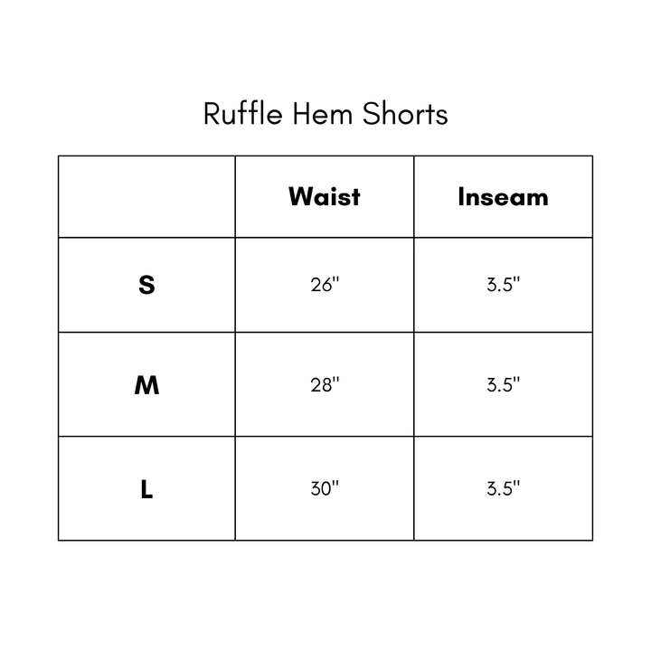 Ruffle Hem Shorts - Green/White