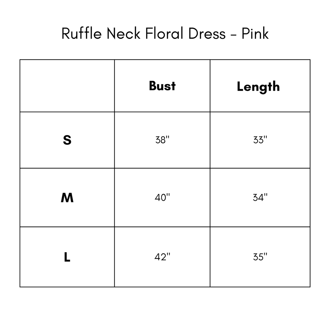 Ruffle Neck Floral Dress