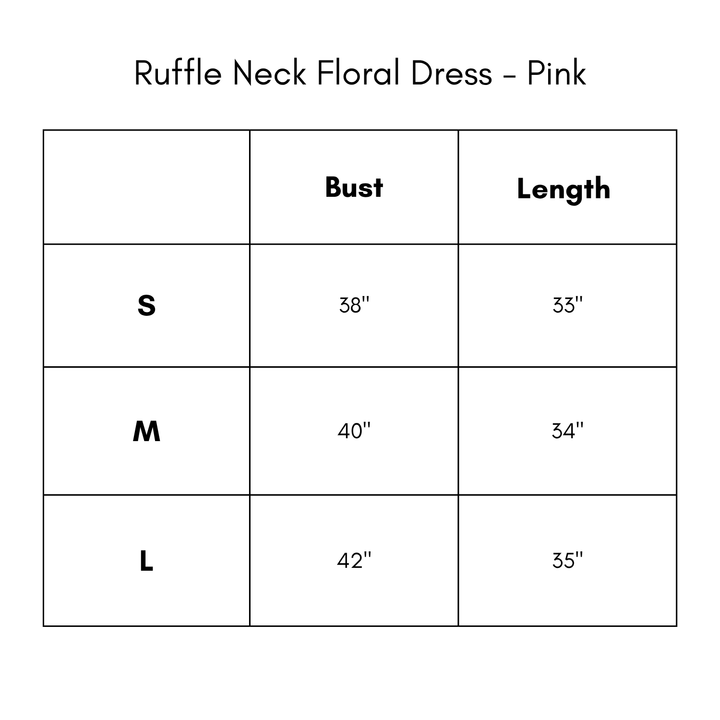 Ruffle Neck Floral Dress