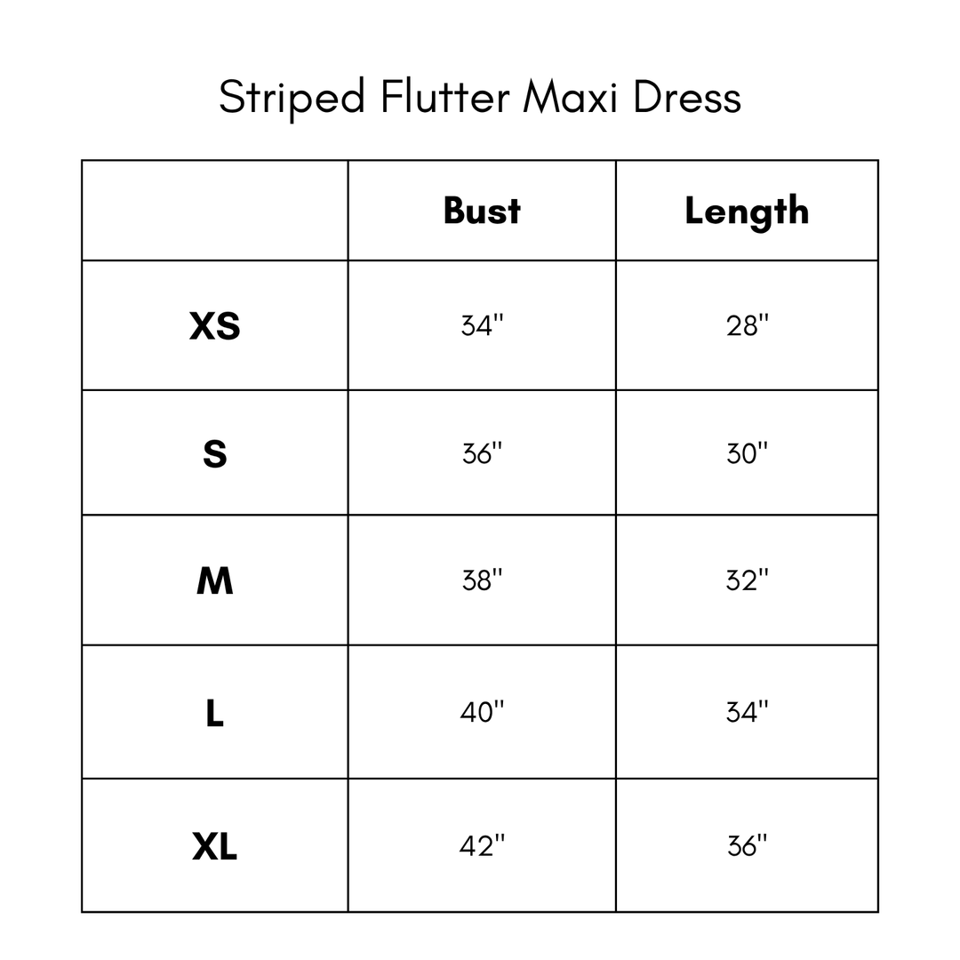 Striped Flutter Maxi Dress *RESTOCKED*