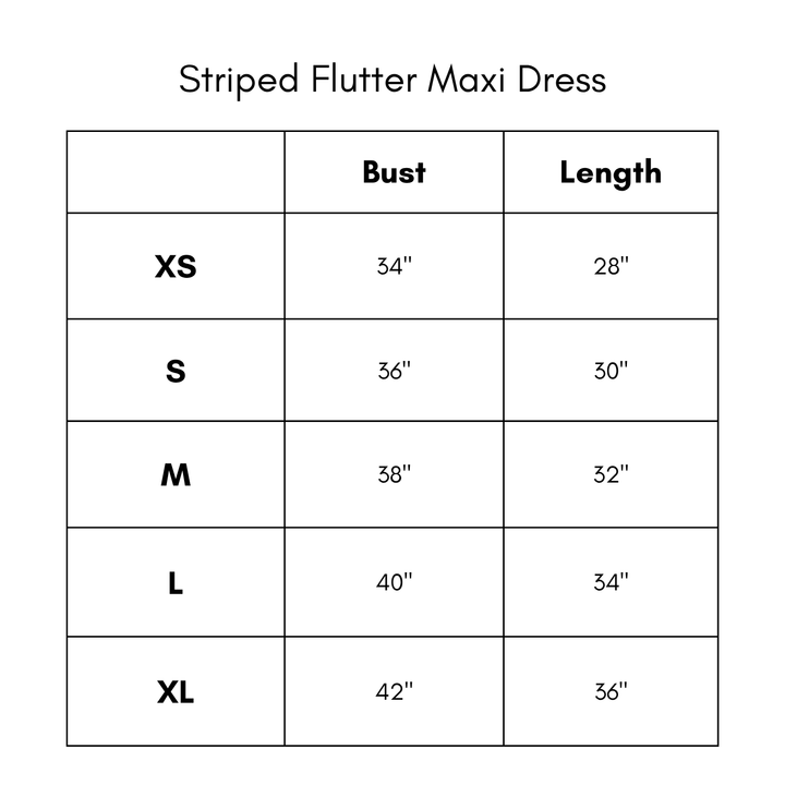 Striped Flutter Maxi Dress *RESTOCKED*
