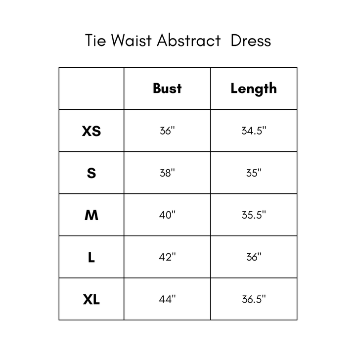 Tie Waist Abstract Dress - Pink
