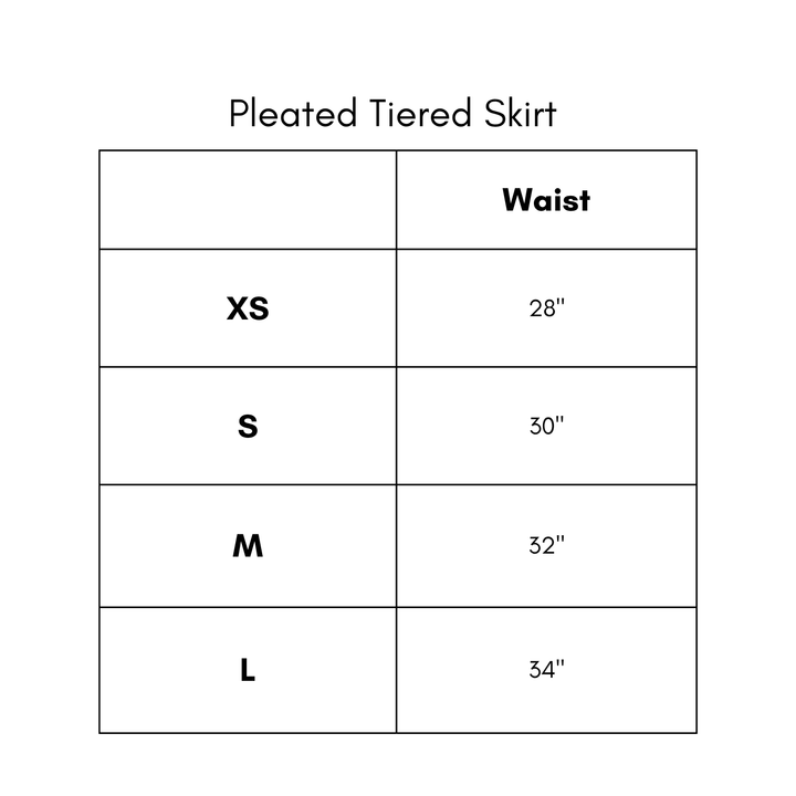 Pleated Tiered Skirt - Burgundy