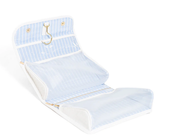 Luxe Hanging Toiletry Bag - Woven Blanc