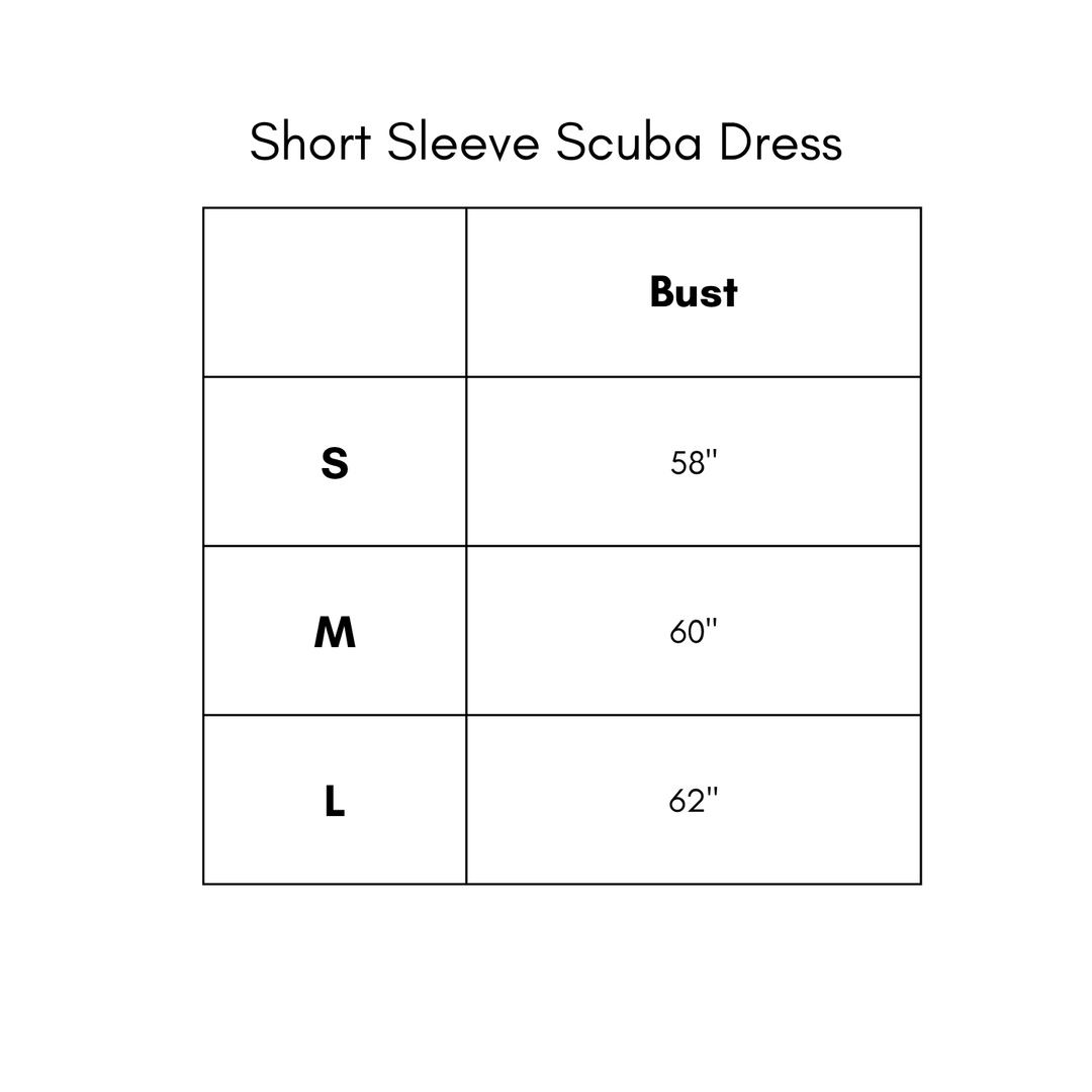 Short Sleeve Scuba Dress - Sage