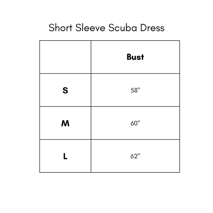 Short Sleeve Scuba Dress - Sage