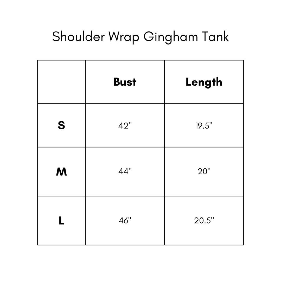 Shoulder Wrap Gingham Tank - Green