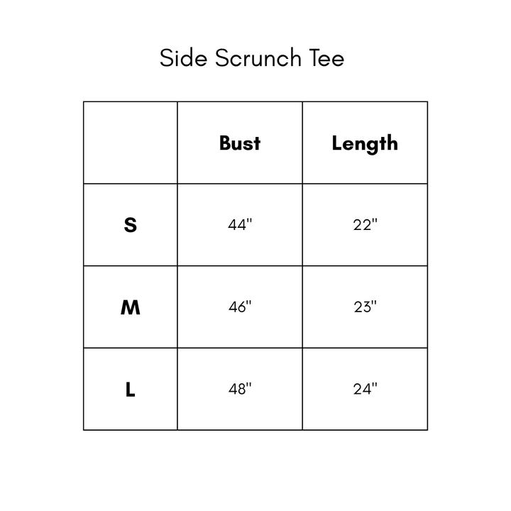 Side Scrunch Tee - Papaya