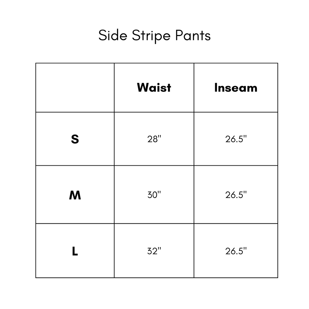 Side Stripe Pants - Black