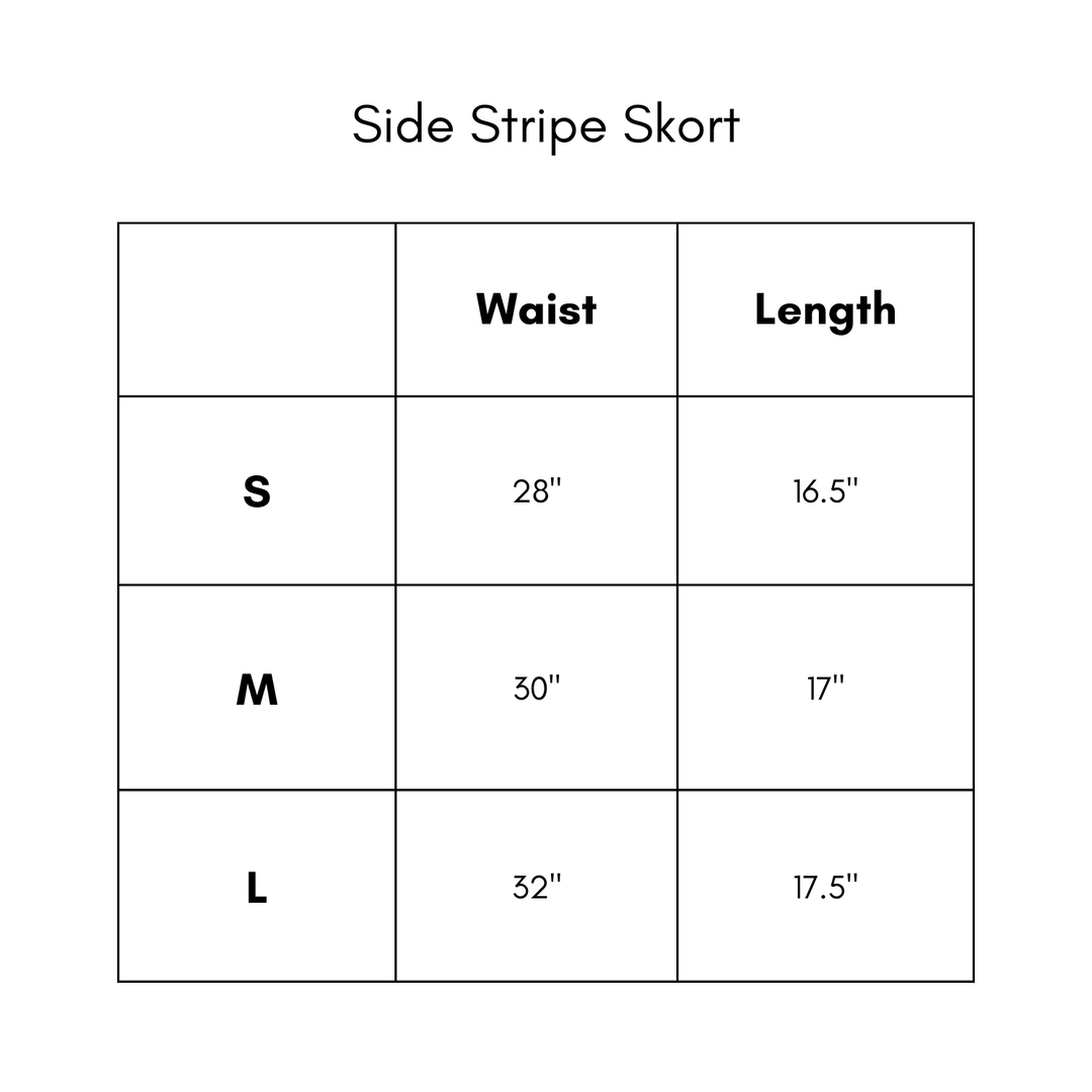 Side Stripe Skort - Pink