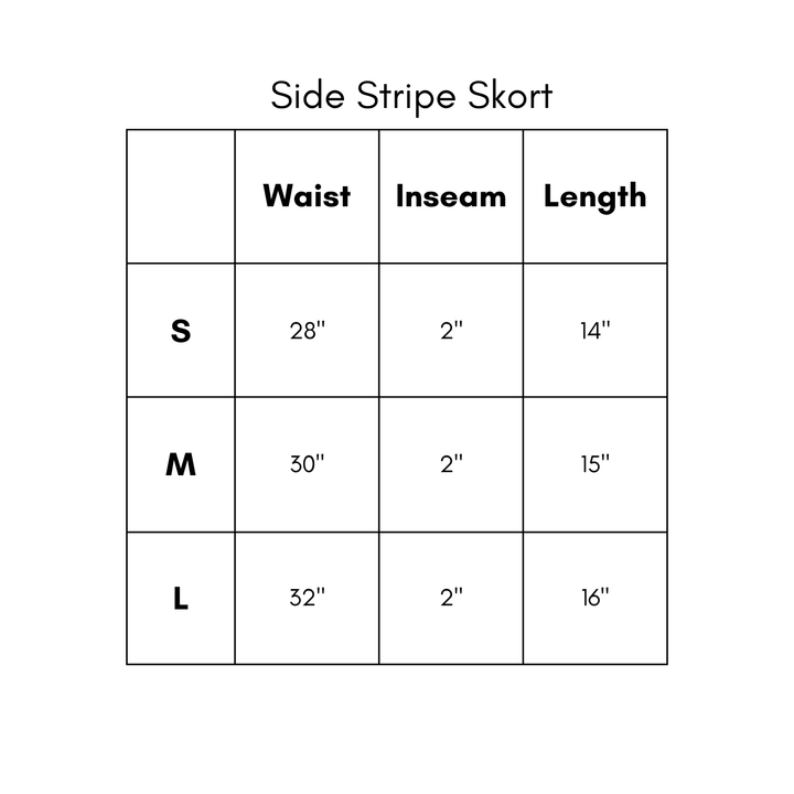 Side Stripe Skort - Sky