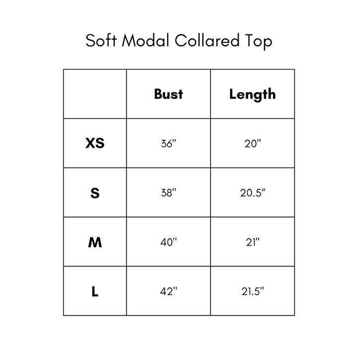 Soft Modal Collared Top - White/Navy