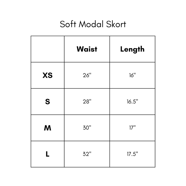 Soft Modal Skort - White/Green