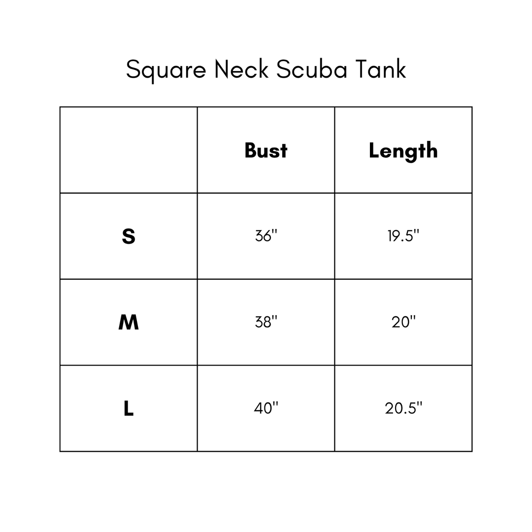 Square Neck Scuba Tank - Navy/White
