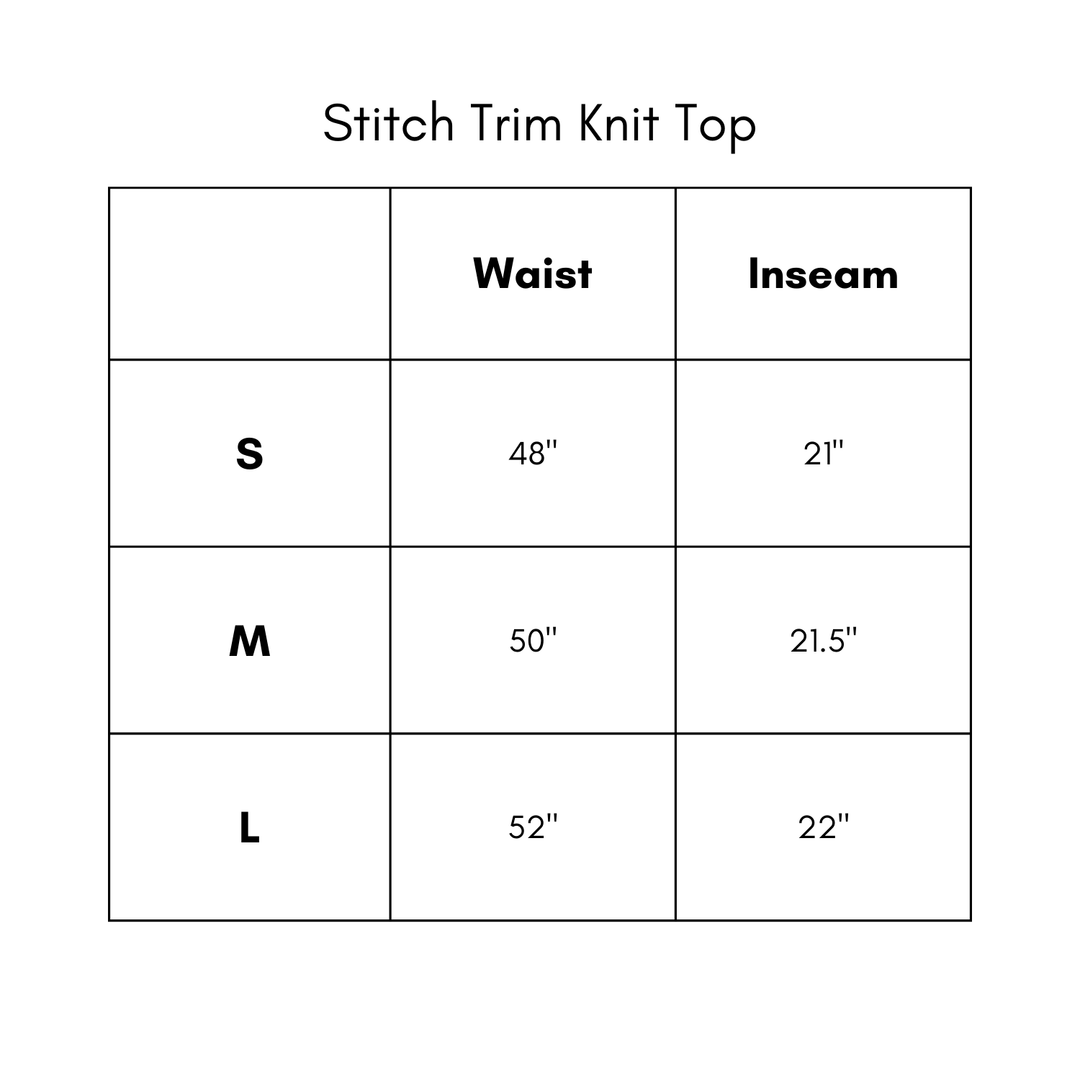 Stitch Trim Knit Top - White