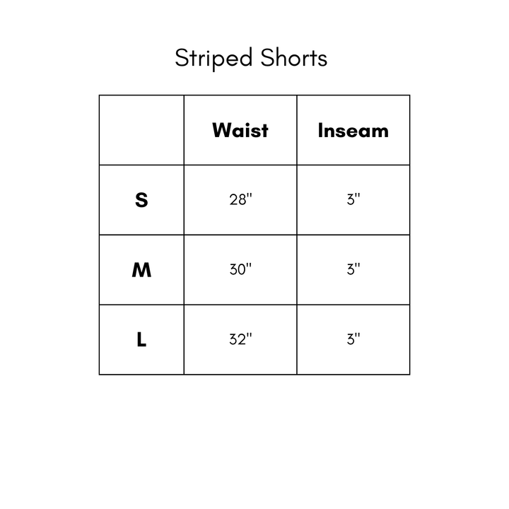 Striped Shorts - Mocha/Cream