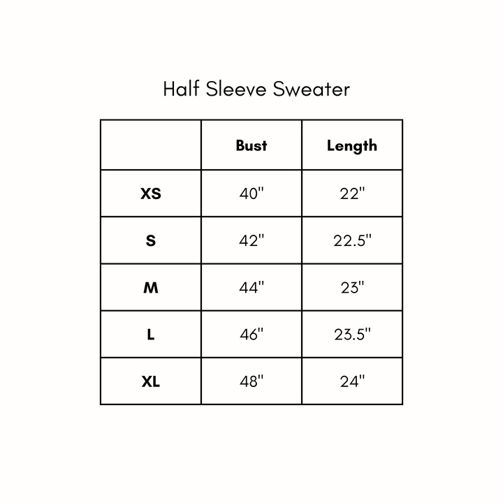 Half Sleeve Sweater - Burgundy