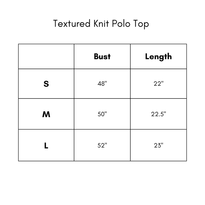 Textured Knit Polo Top - Gray
