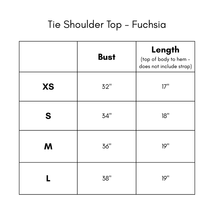 Tie Shoulder Top - Fuchsia