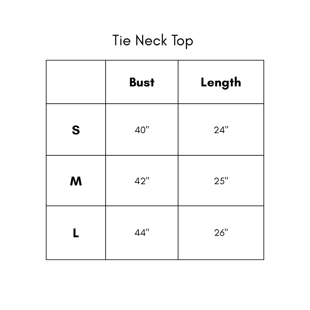Tie Neck Top - Black