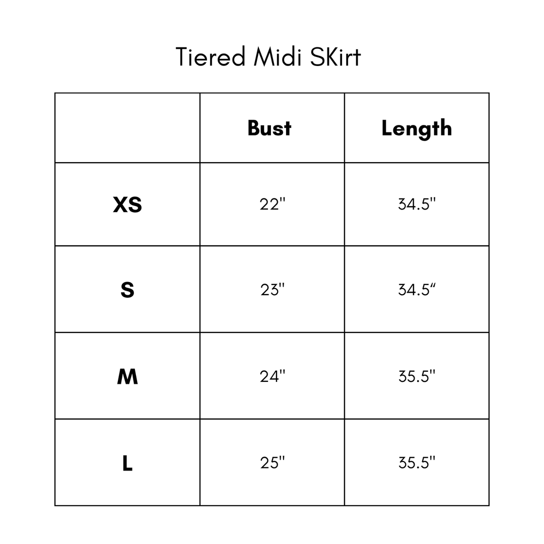 Tiered Midi Skirt - Olive