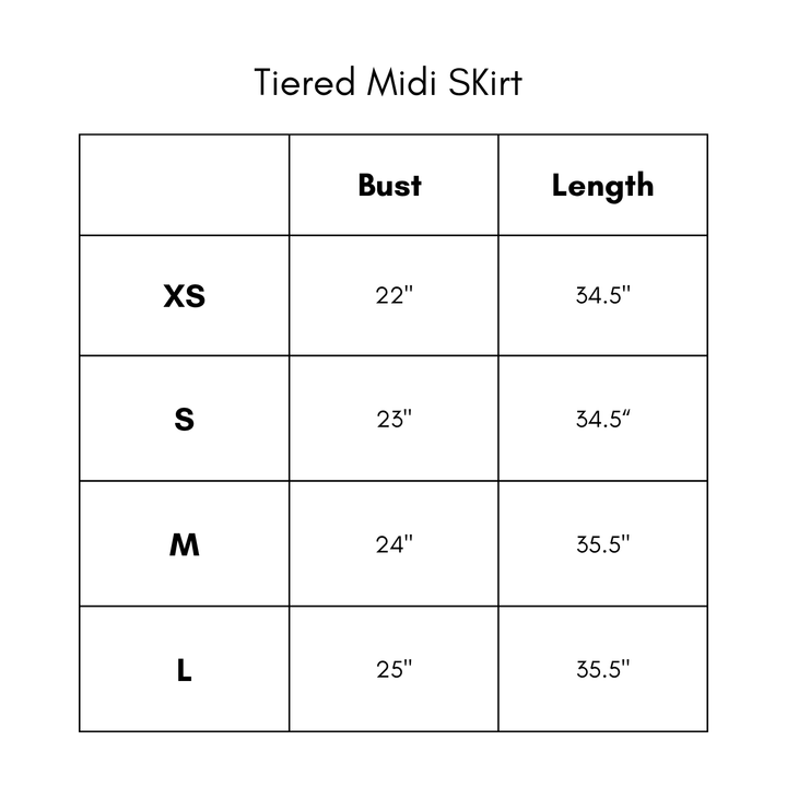 Tiered Midi Skirt - Olive