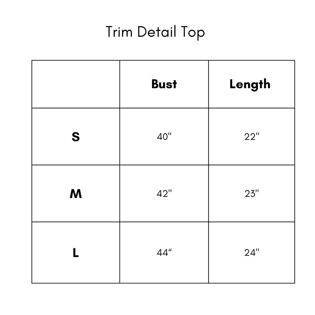 Trim Detail Top - White/Black