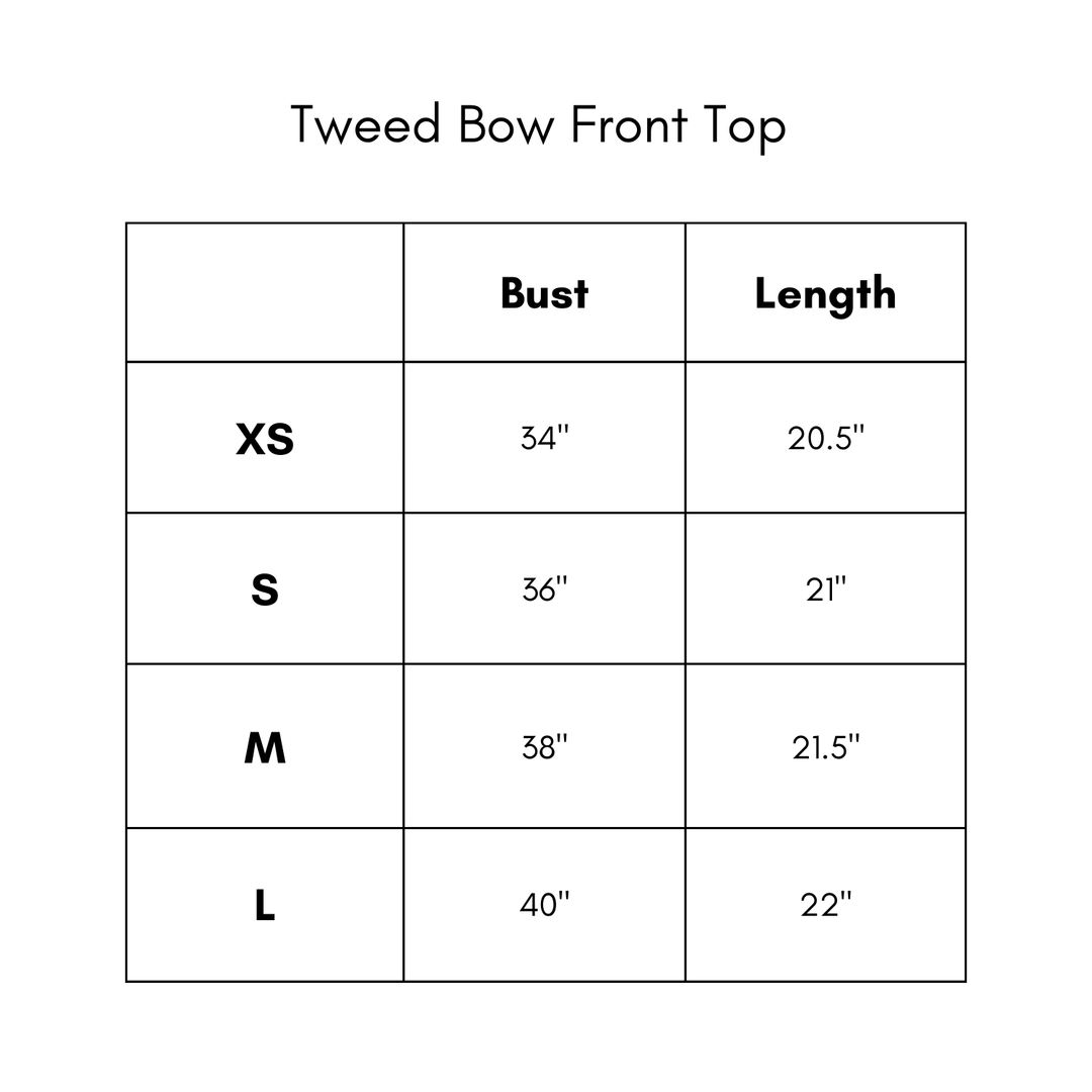 Tweed Bow Front Top