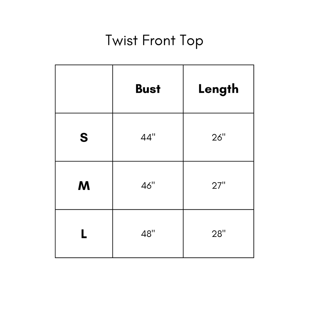 Twist Front Top - Light Blue