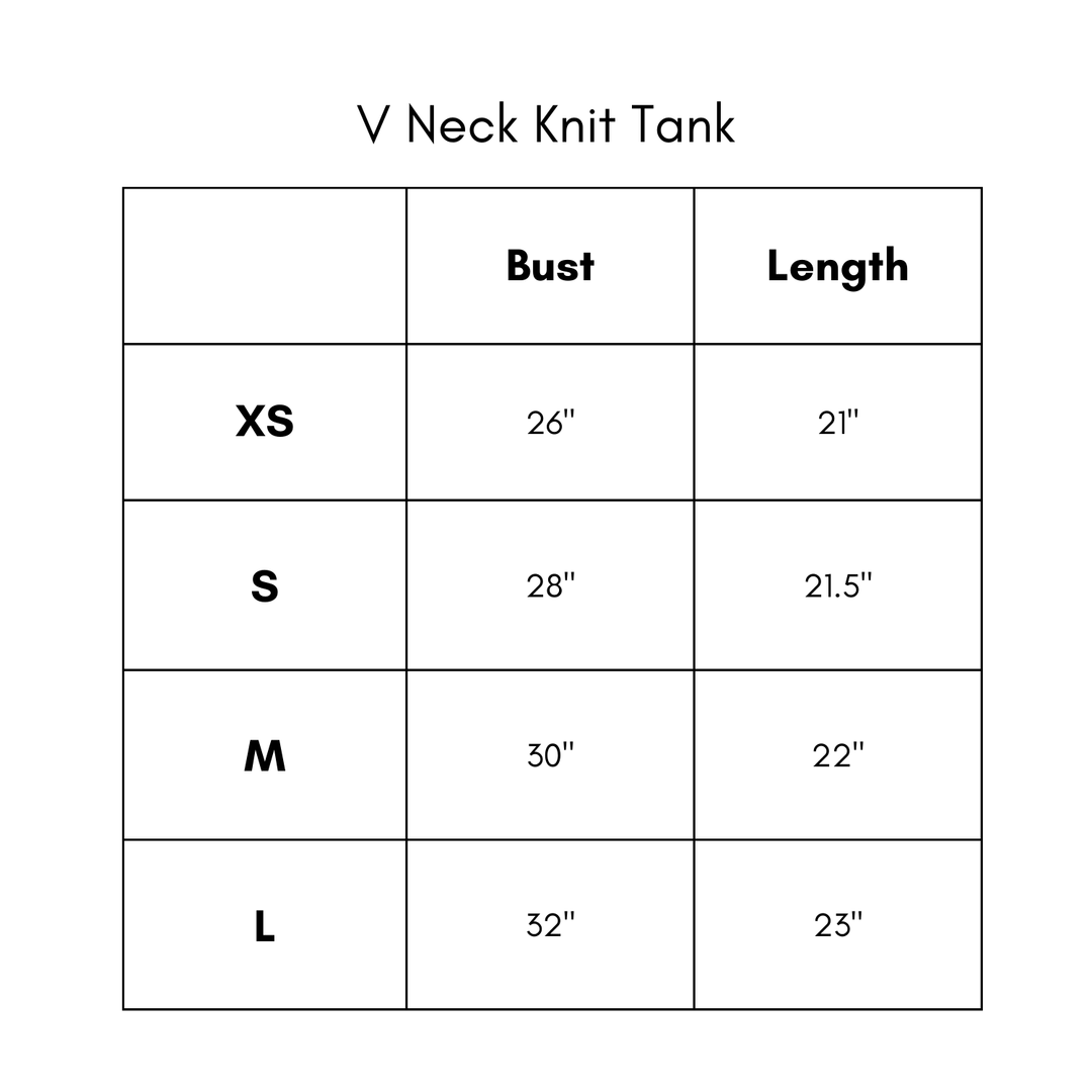 V Neck Knit Tank - Matcha