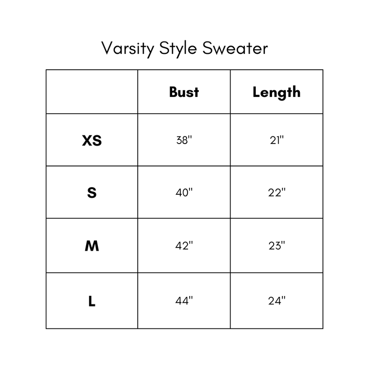 Varsity Style Sweater - Ivory/Green