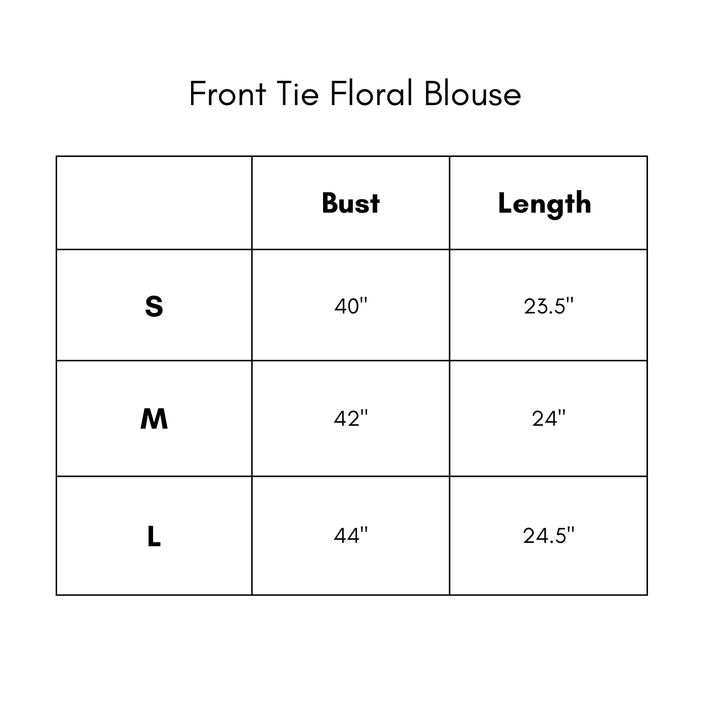 Front Tie Floral Blouse - Green