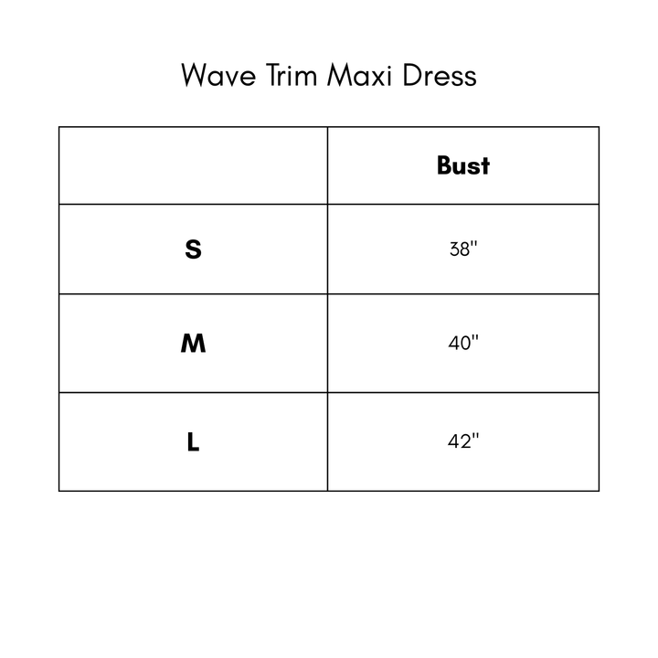 Wave Trim Maxi Dress - Pink