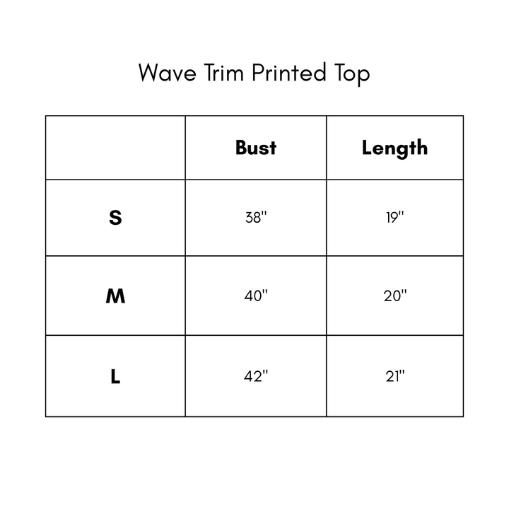 Wave Contrast Printed Top