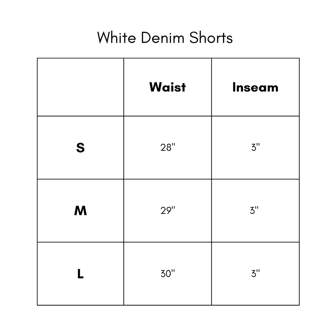 White Denim Shorts