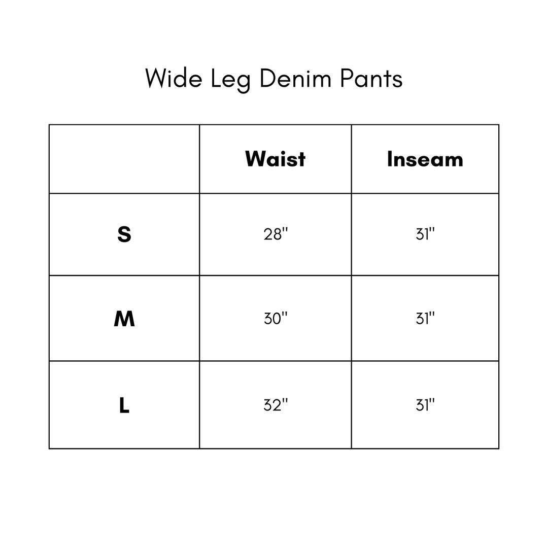 Wide Leg Denim Pants