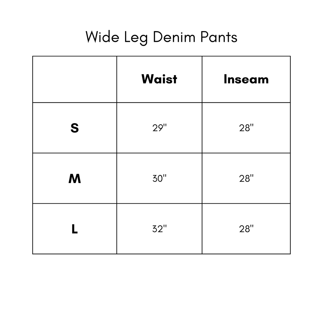 Wide Leg Denim Pants